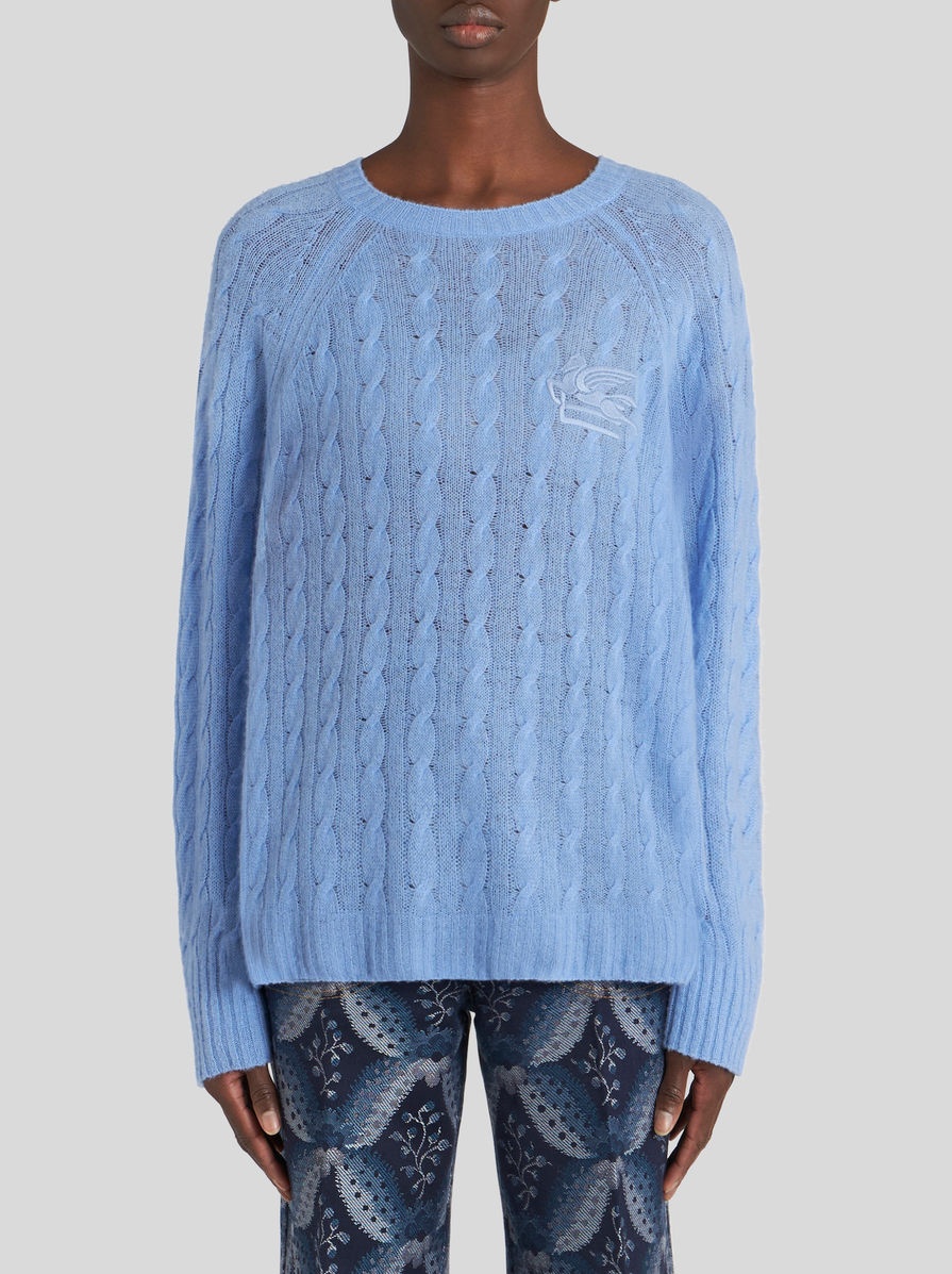CASHMERE JUMPER WITH LOGO - 2