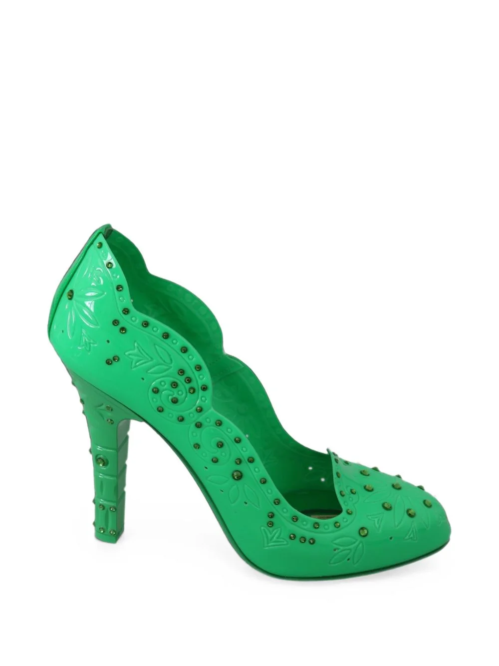 crystal-embellished cutout pumps - 1