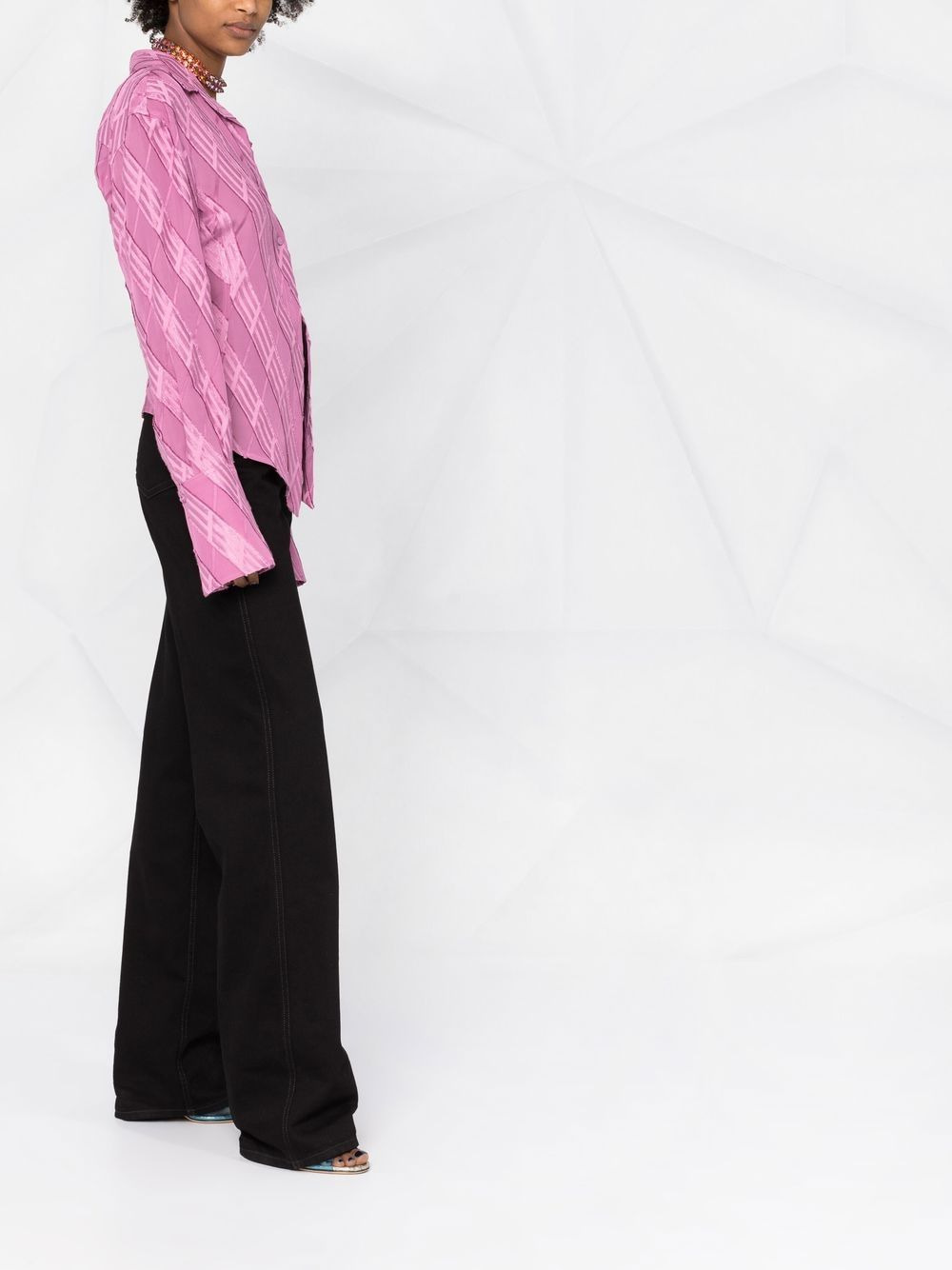 jacquard-effect button shirt - 4