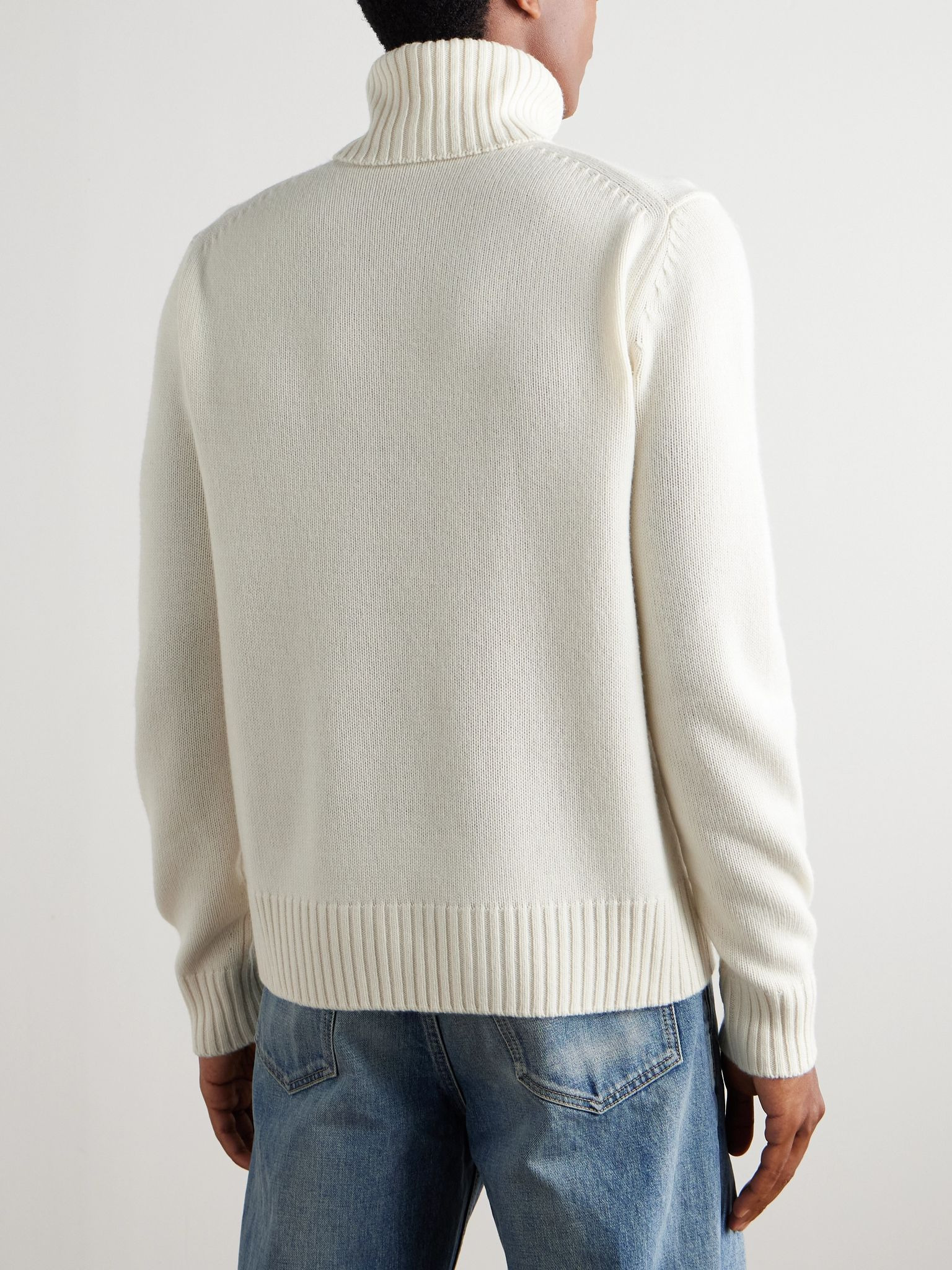 Cashmere Rollneck Sweater White - 4