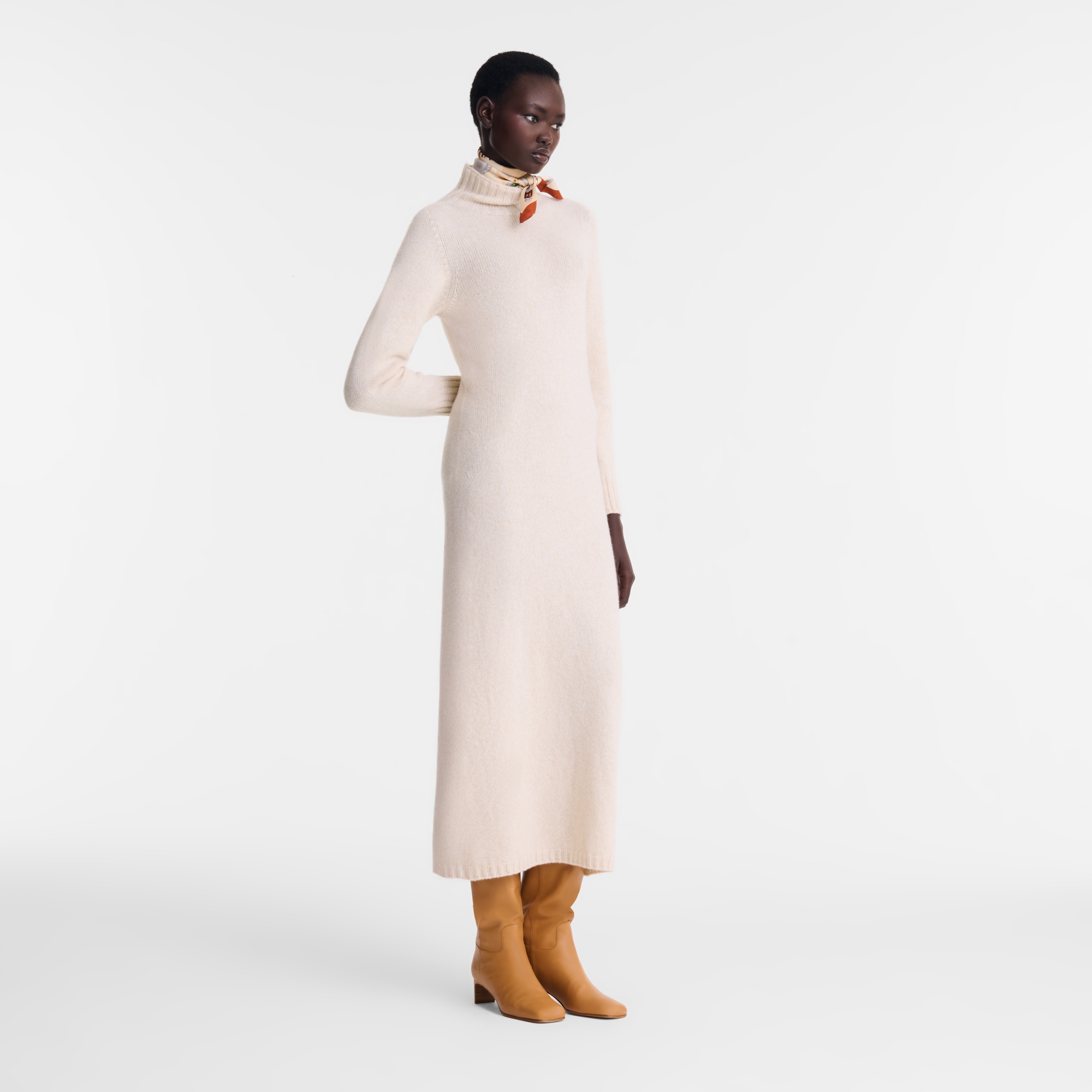 Long dress Ecru - Knit - 2