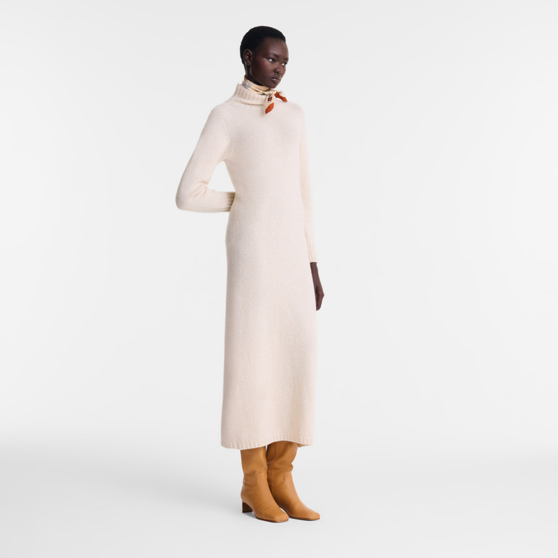 Longchamp Long dress Ecru - Knit outlook
