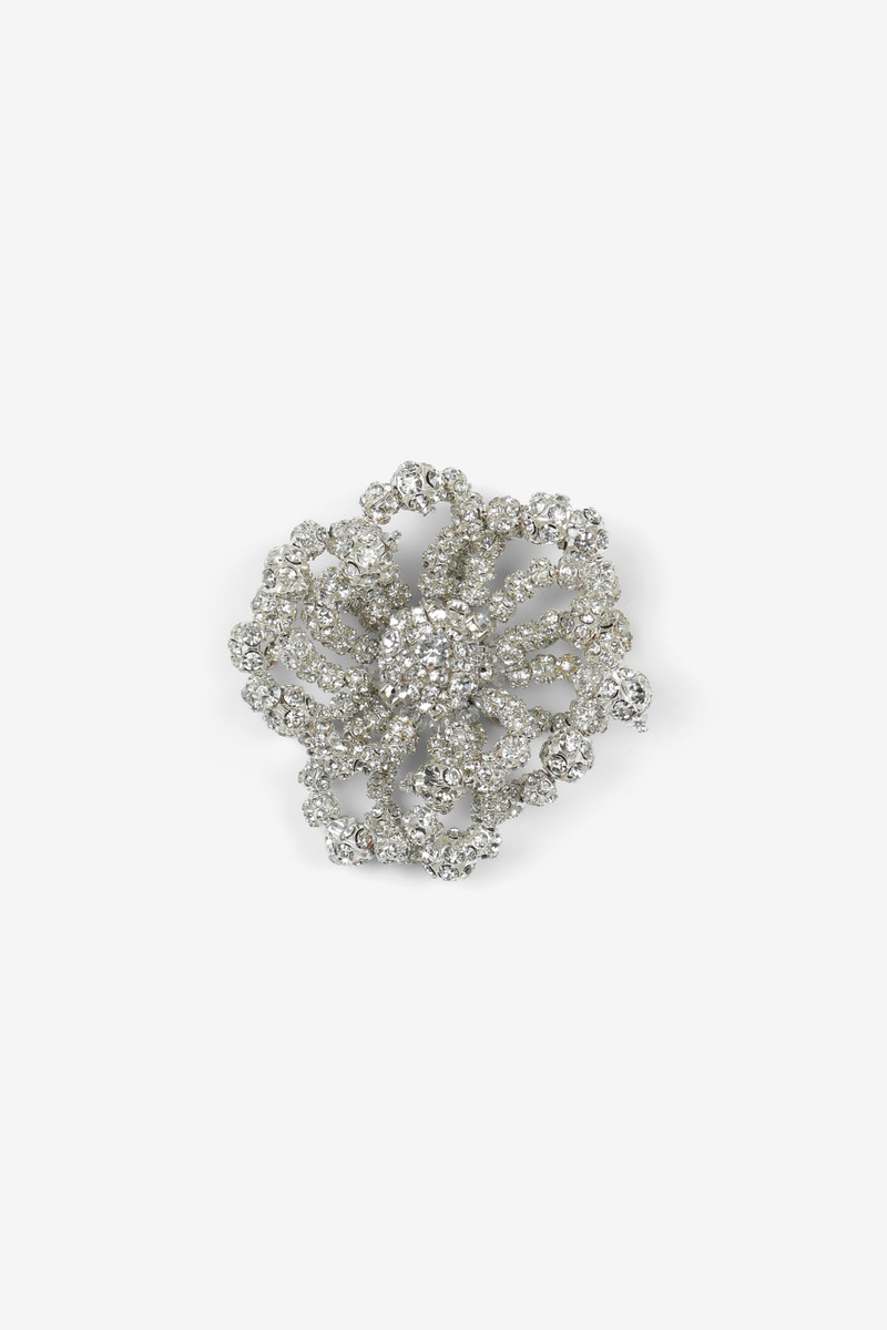 LARGE FLOWER BROOCH WITH CRYSTALS 1