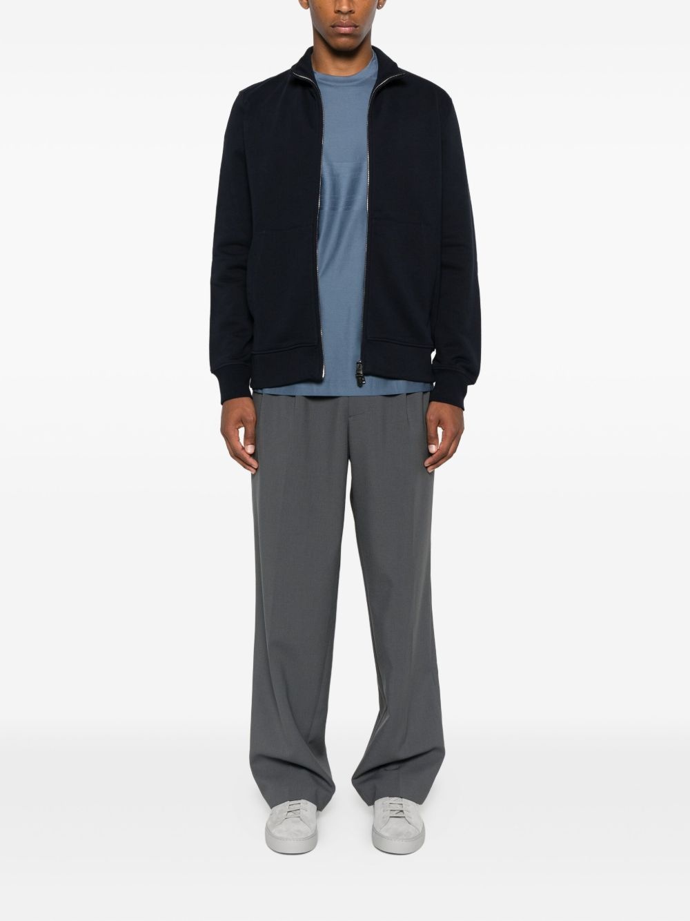 zip-up cotton sweatshirt - 2