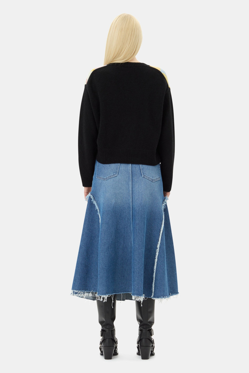 BLUE MIDI SKIRT 5