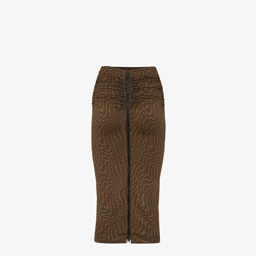 Brown organzine skirt - 2