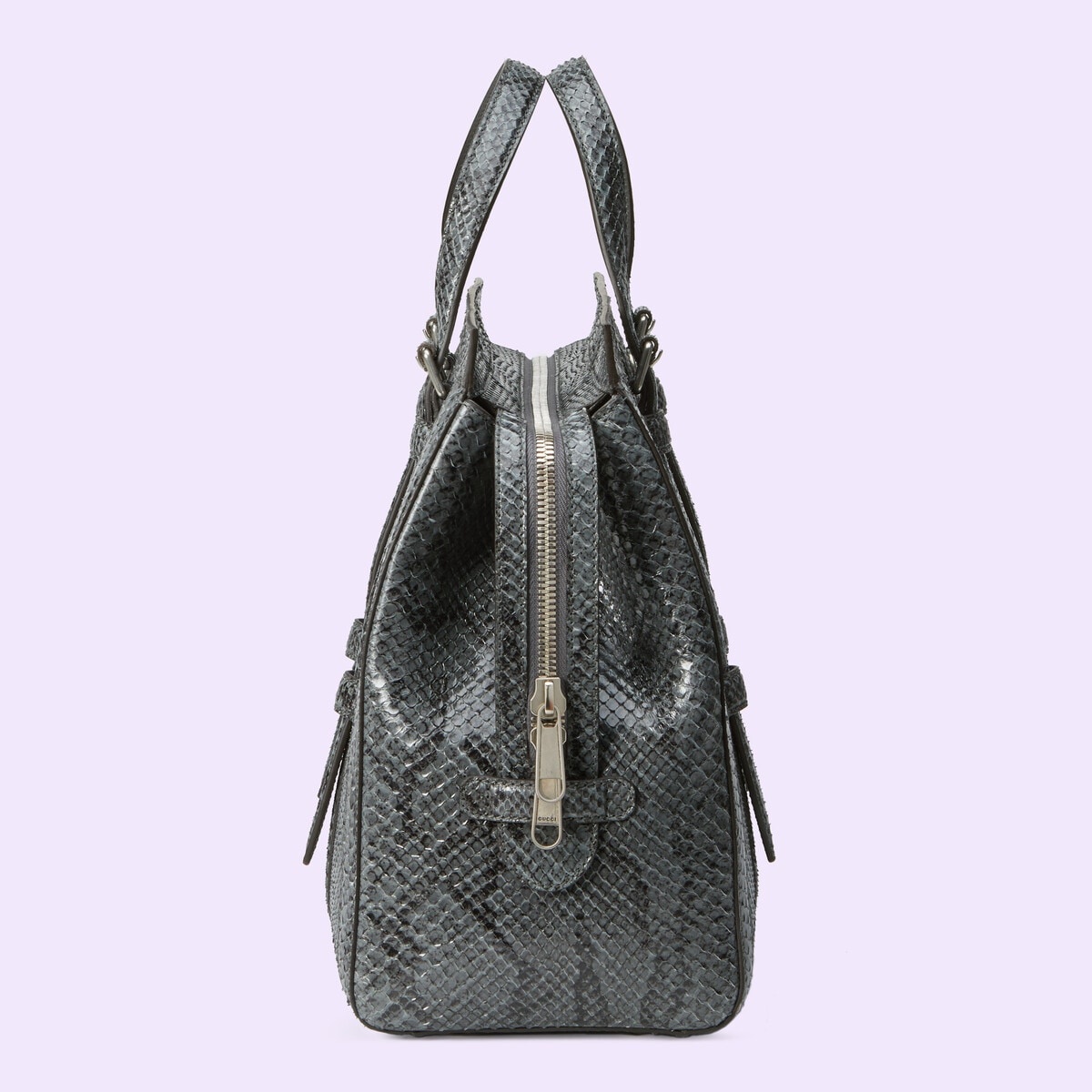 Python medium tote bag with Double G - 6
