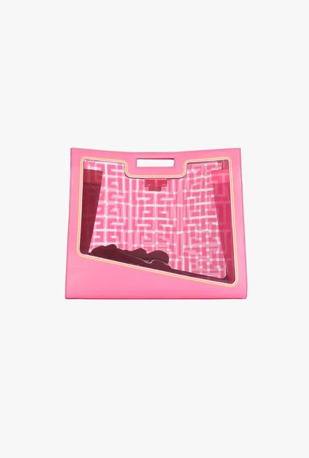 Balmain x Barbie - Pink calfskin 1945 tote bag - 3