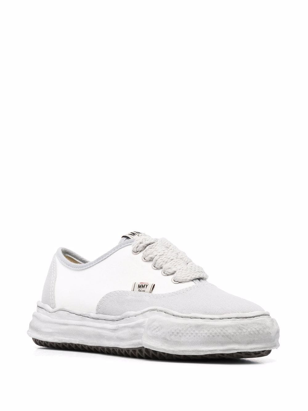 contrasting-panel design sneakers - 2