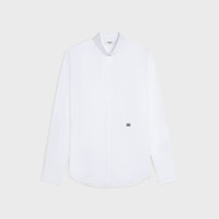 CELINE loose shirt with inverted collar in cotton poplin