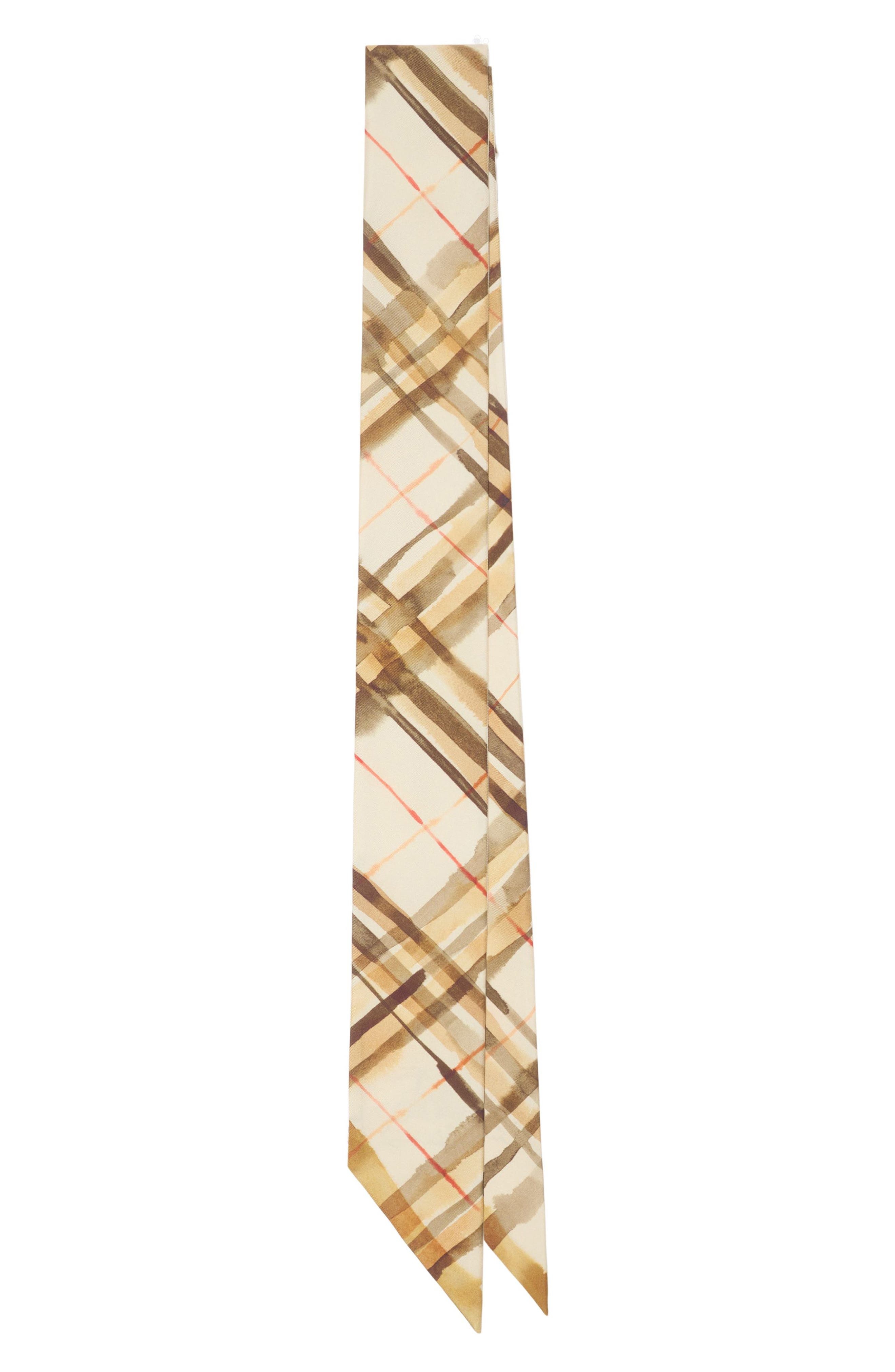 burberry Reversible Check Silk Twill Scarf in Nutmeg at Nordstrom - 1