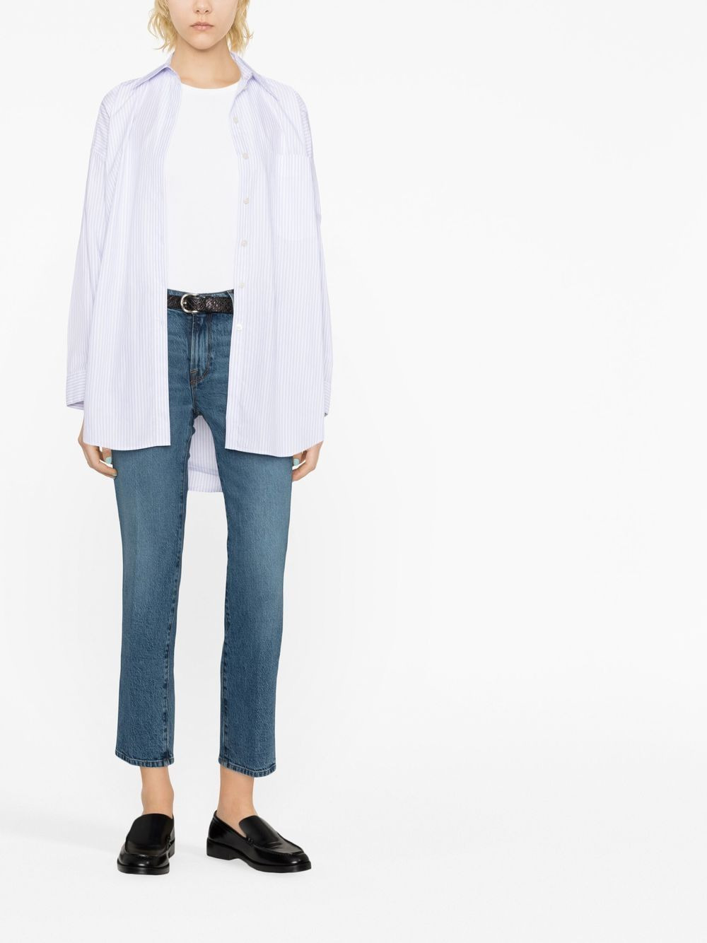 cropped straight leg jeans - 2