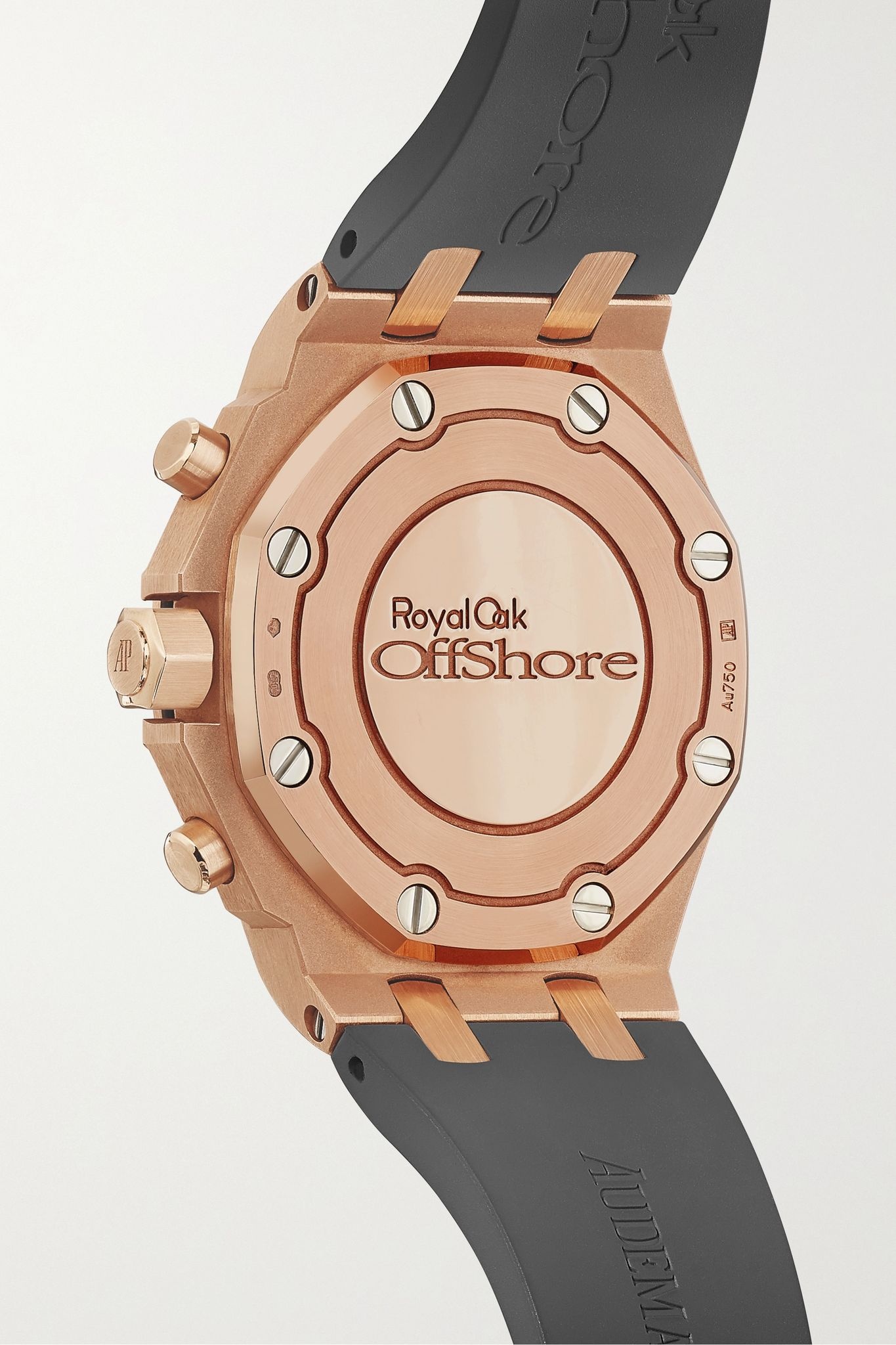 Royal Oak Offshore Automatic Chronograph 37mm 18-karat pink gold, rubber and diamond watch - 4