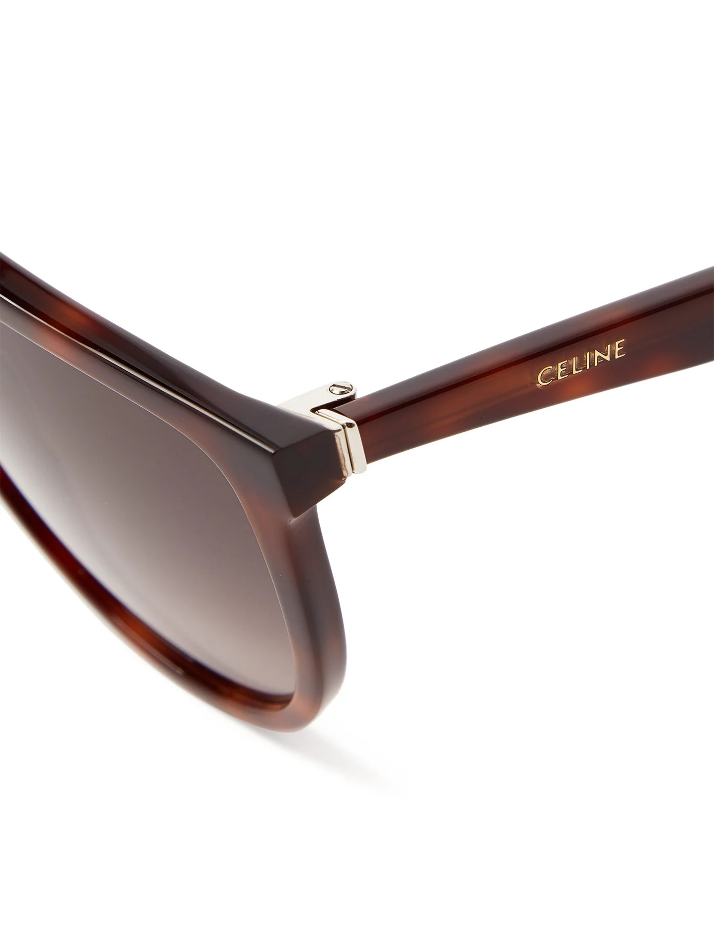 Flat-top tortoiseshell-acetate sunglasses - 6