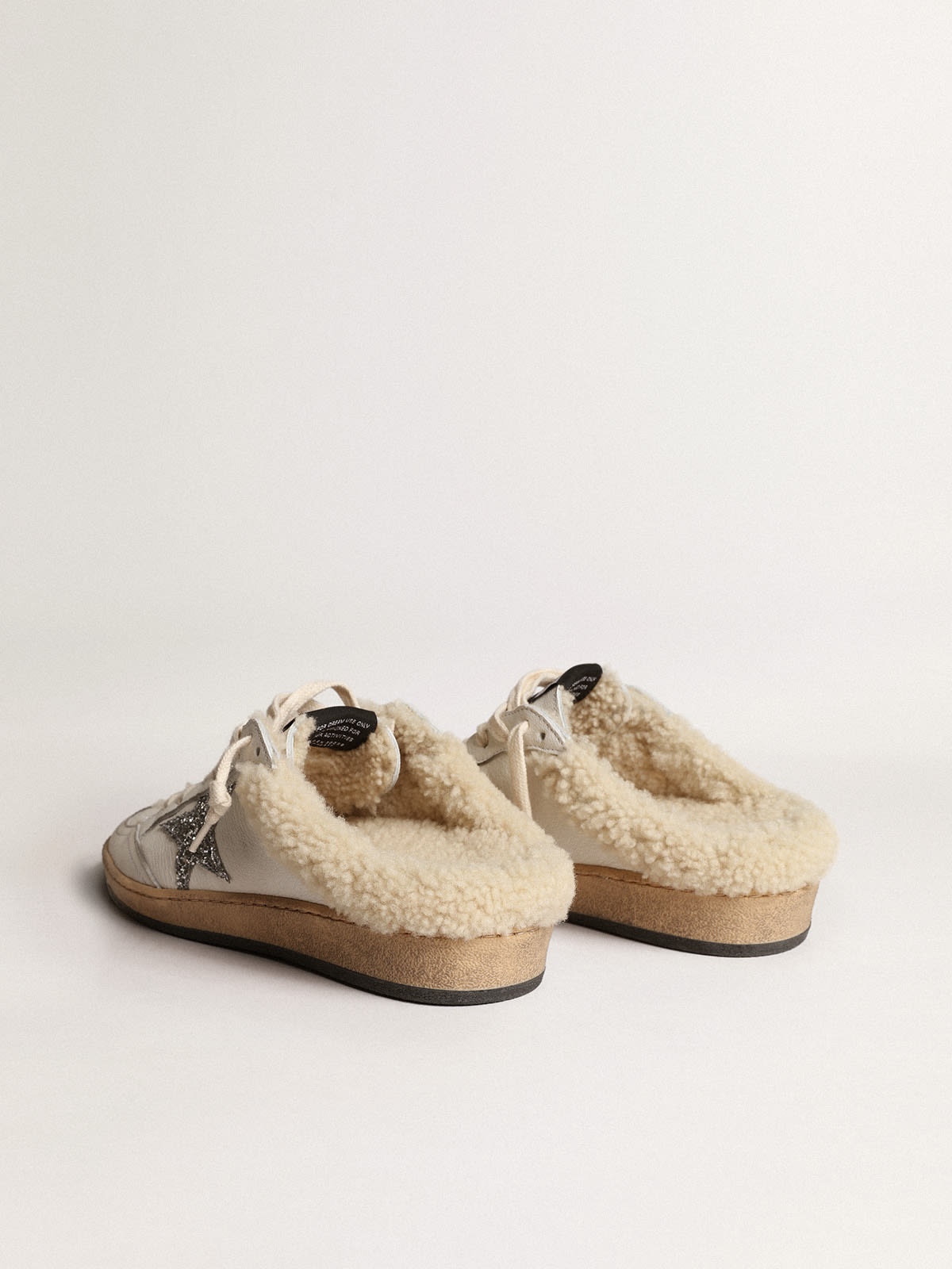 Ball Star Sabots with glitter star and shearling lining - 4