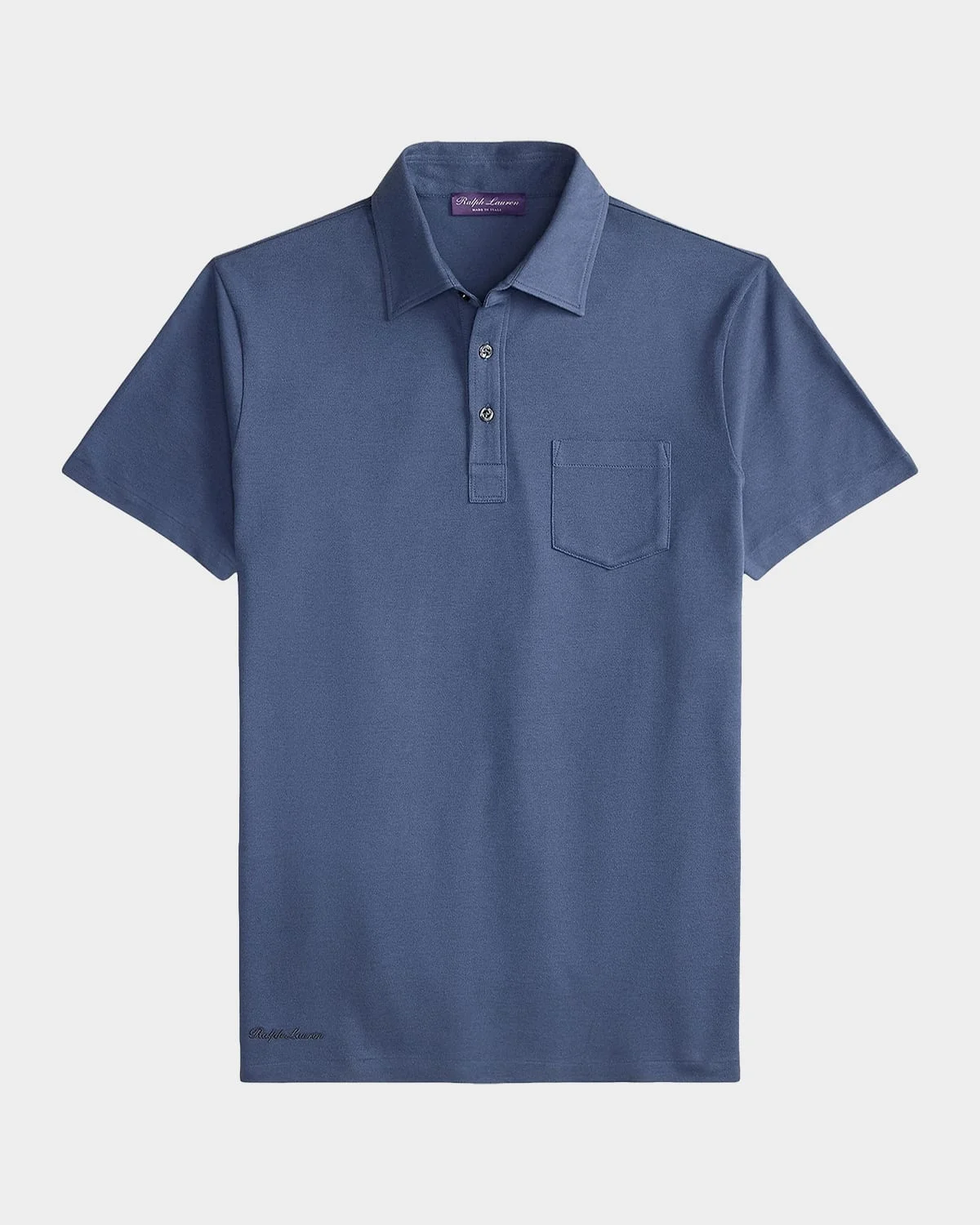 Cotton-Cashmere Piqué Polo Shirt - 1