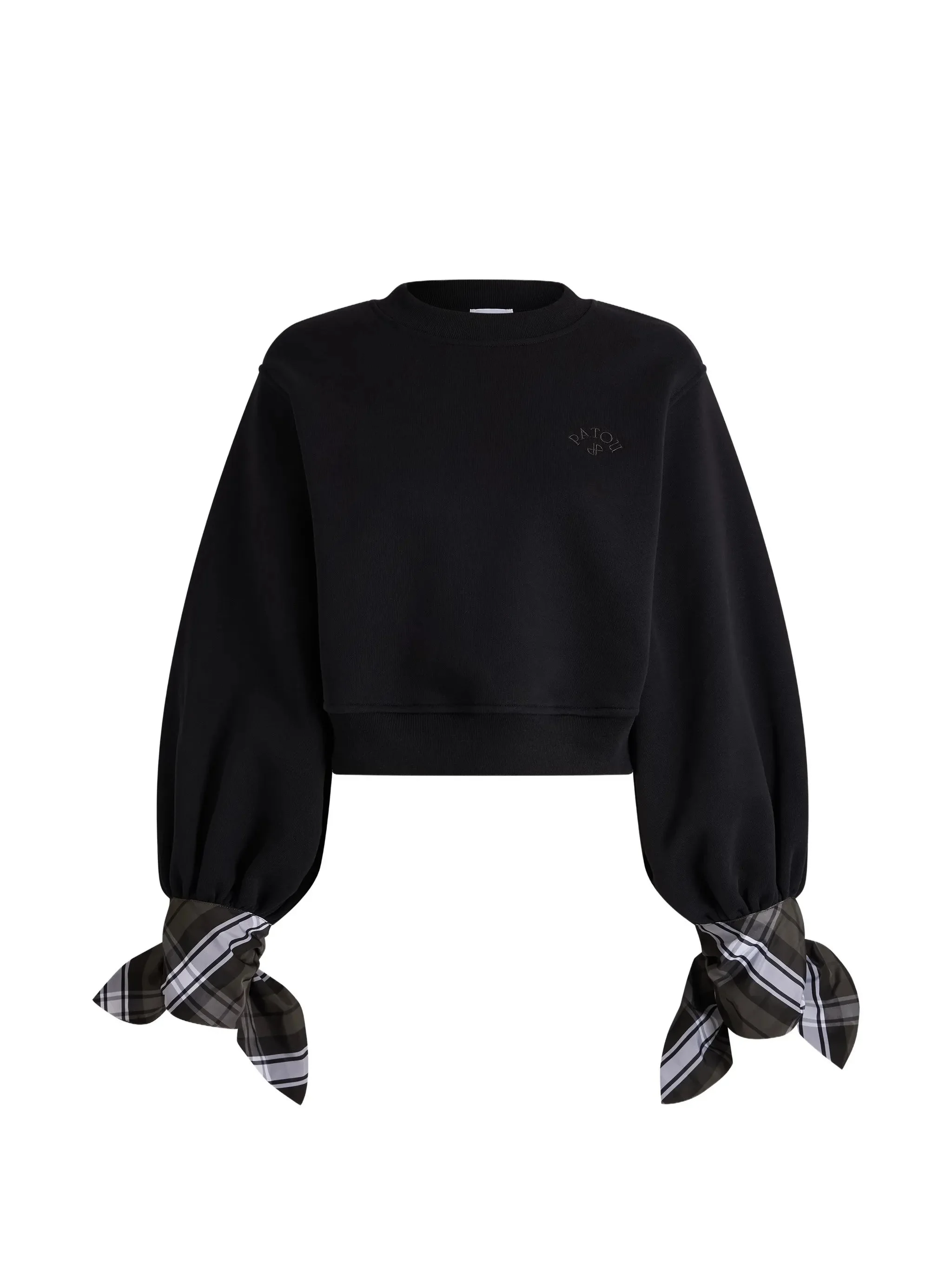 Patou Cropped Tie-sleeve Sweatshirt - 1