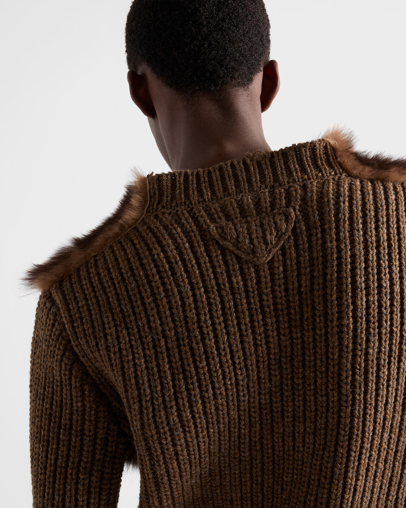 Wool and shearling sweater 6
