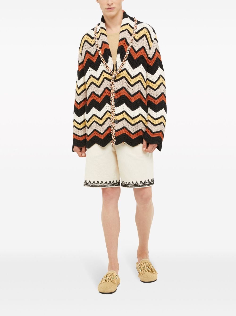 Kaleidoscopic chevron-print cardigan - 2