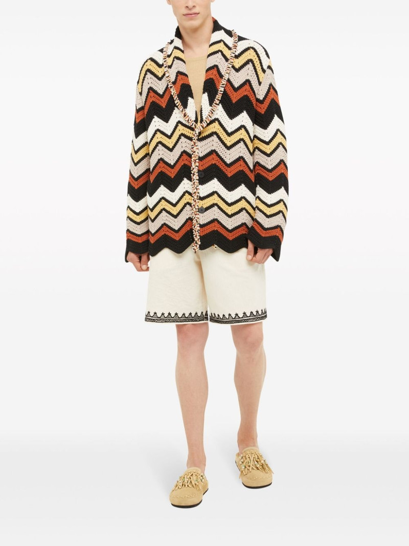 Alanui Kaleidoscopic chevron-print cardigan outlook