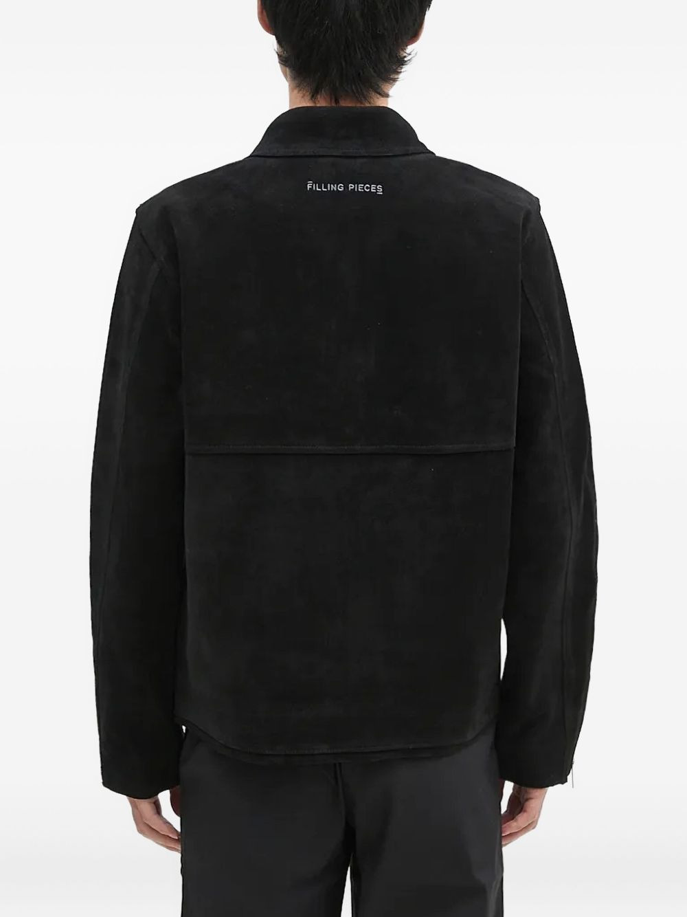 suede zip-front jacket - 3