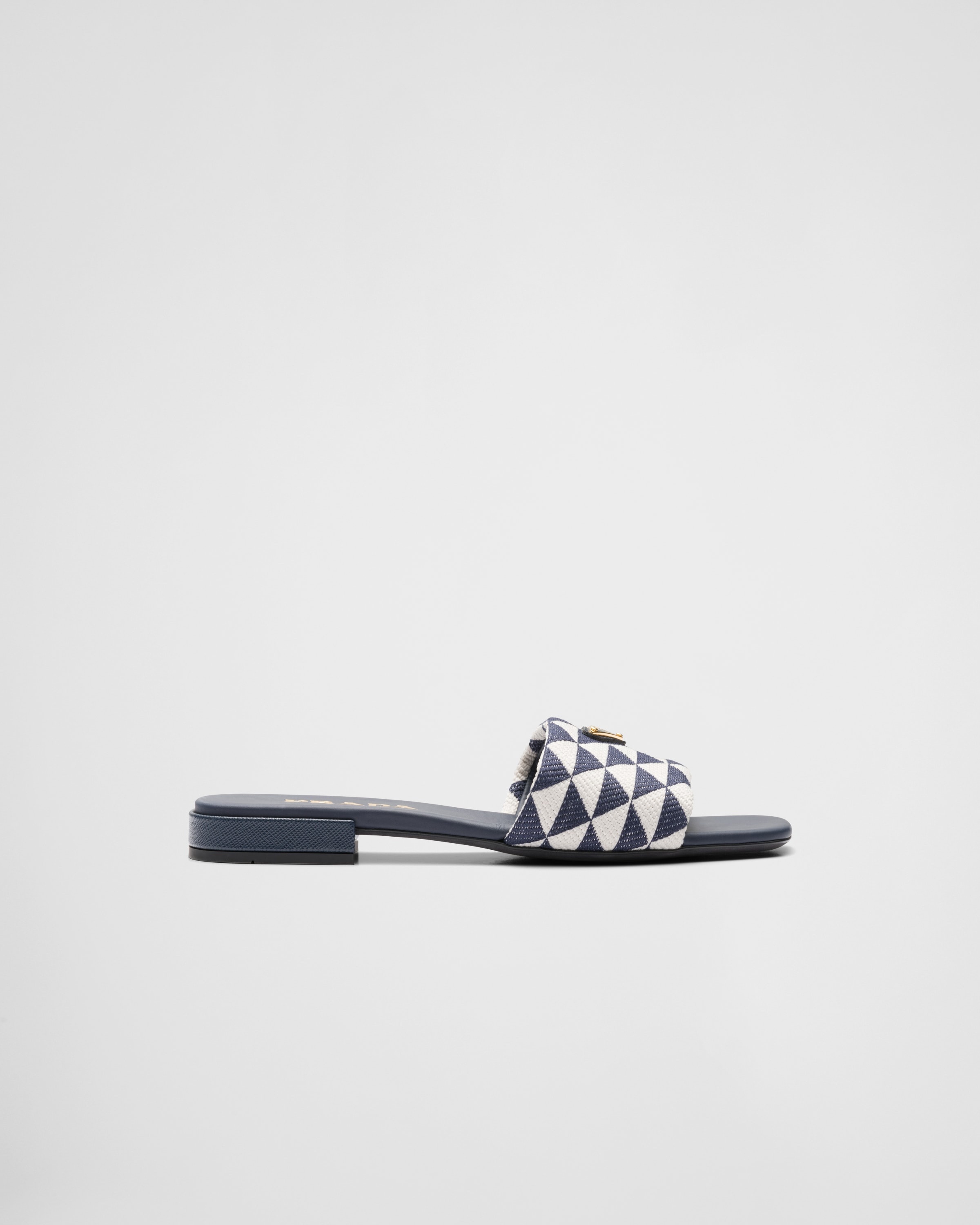 Embroidered fabric slides - 2
