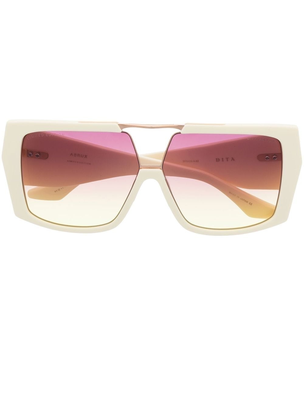 double gradient-lenses square-frame sunglasses - 1