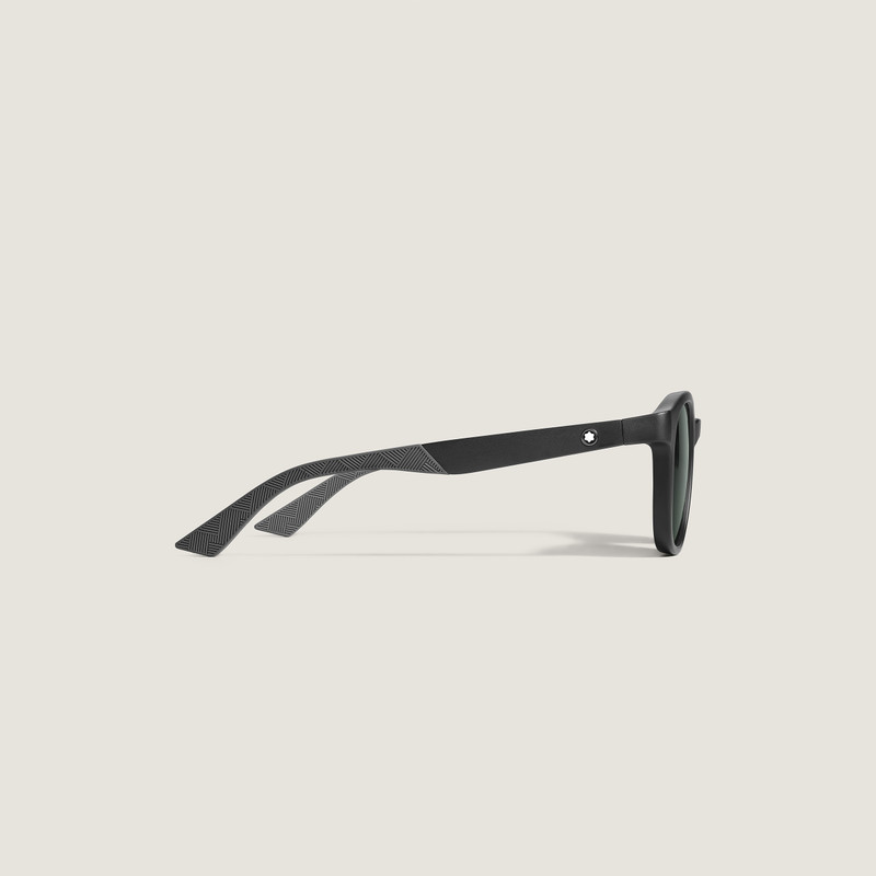 Montblanc Round Sunglasses with Black Coloured Injected Frame outlook