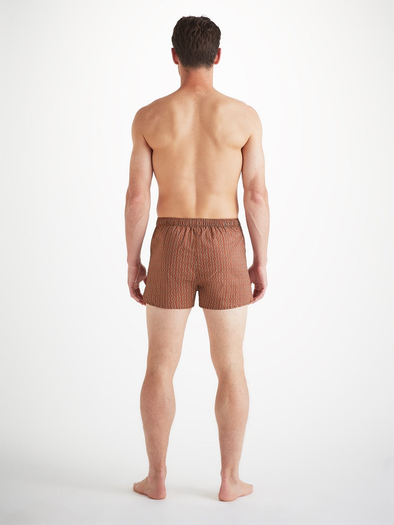 Men's Modern Fit Boxers Cotton Batiste Red Rope Print - 4