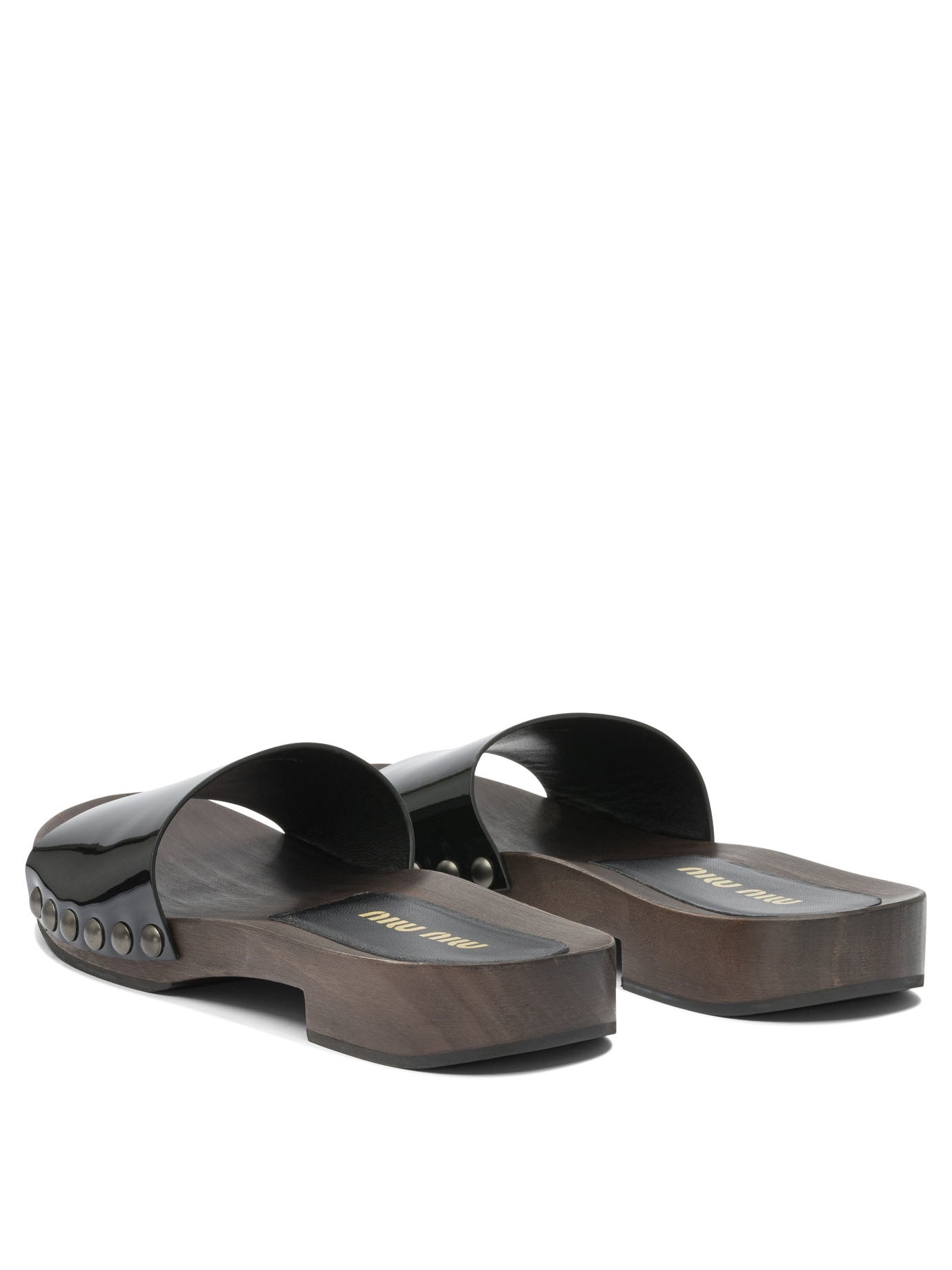 Miu Miu Patent Leather Clogs 30mm - 4