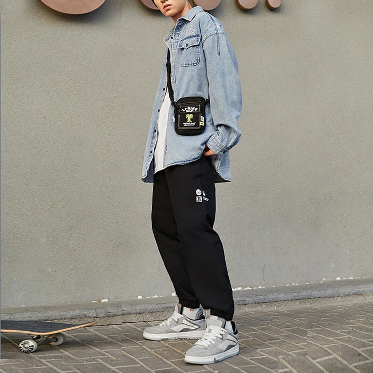 Li-Ning Skateboard Series Logo Embroidered Loose Washed Denim Shirt 'Light Blue' ASHS011-1 - 4