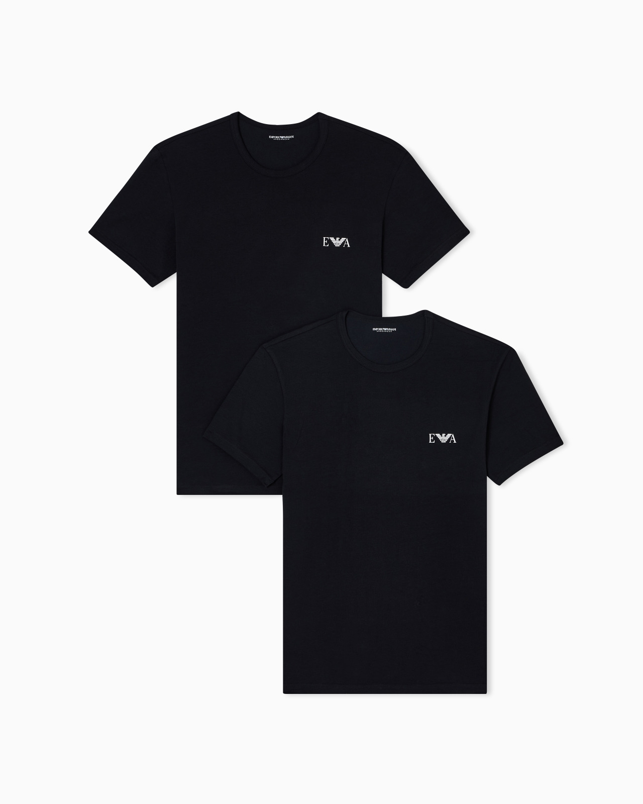 TWO-PACK OF STRETCH JERSEY FITTED LOUNGEWEAR T-SHIRTS - 1