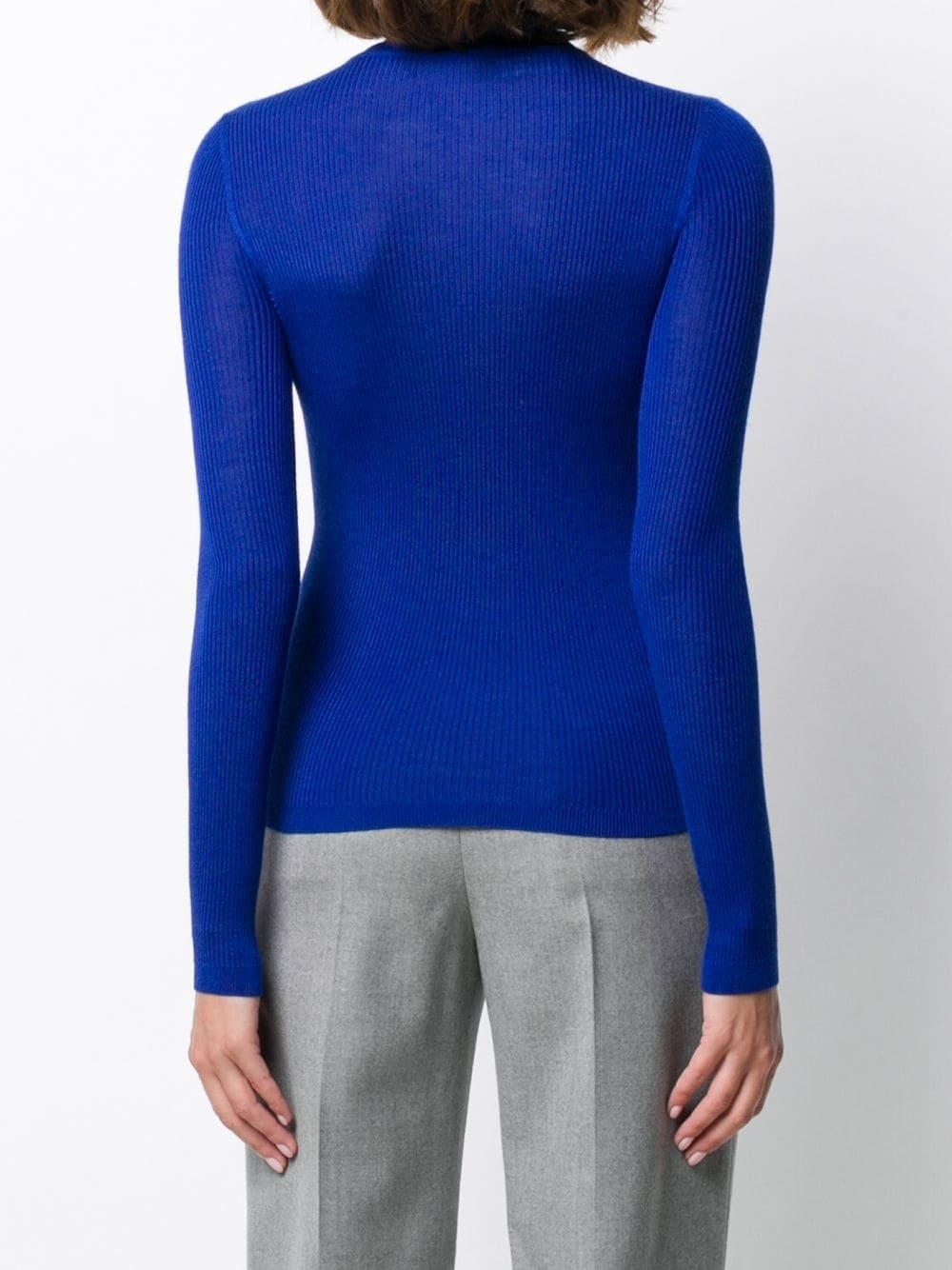 round neck ribbed jumper - 4