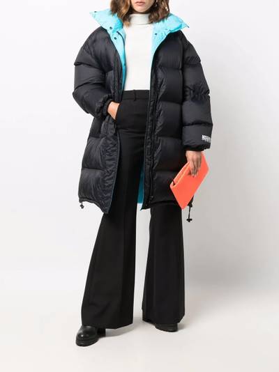 MSGM colour-block padded mid-length jacket outlook