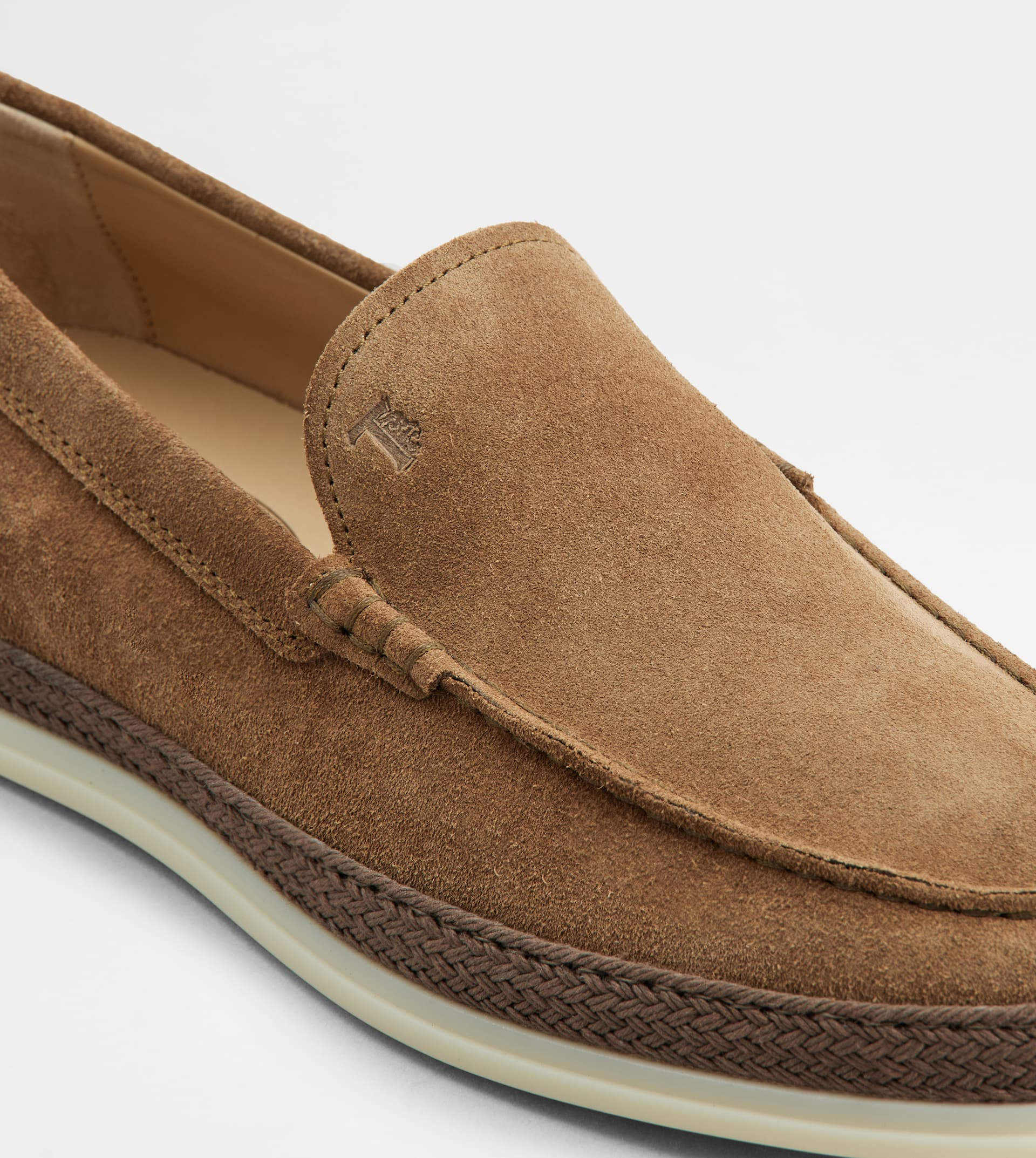 SLIP-ONS IN SUEDE - BROWN - 5