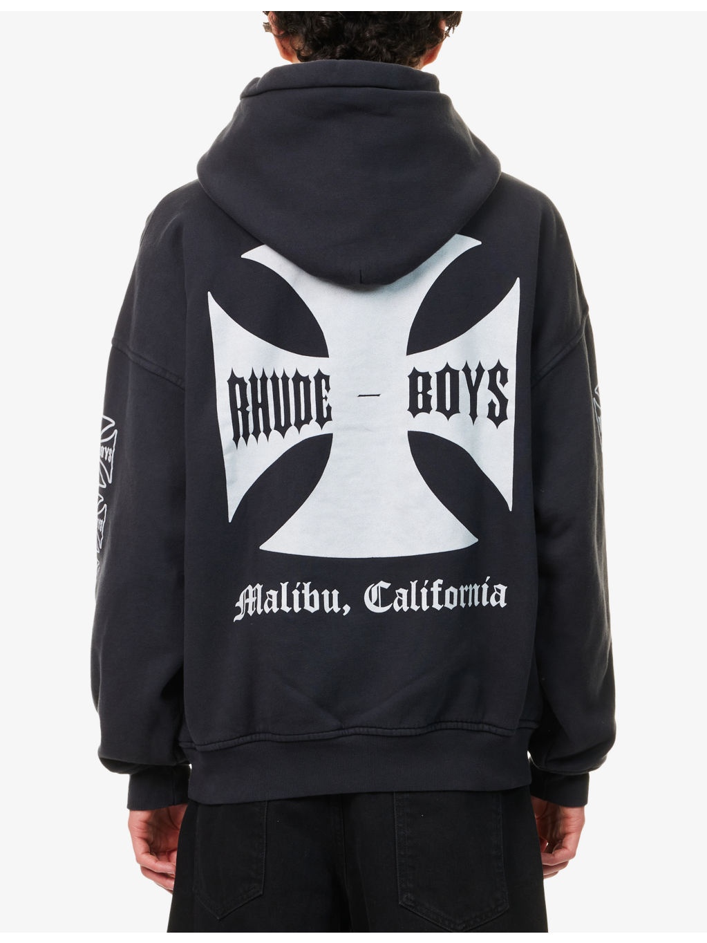 Rhude Boys Graphic-Print Cotton Hoody - 4