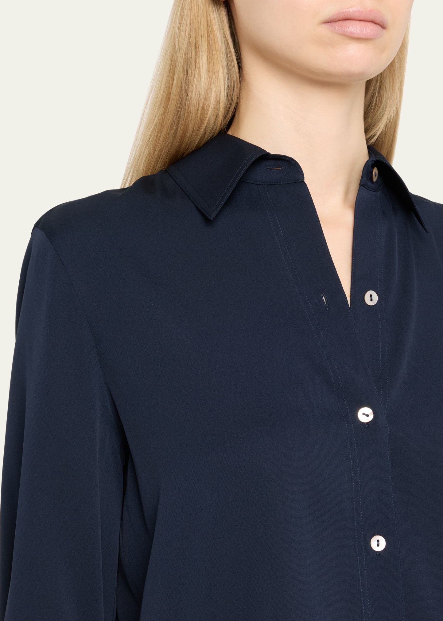 Classic Button-Front Blouse - 5