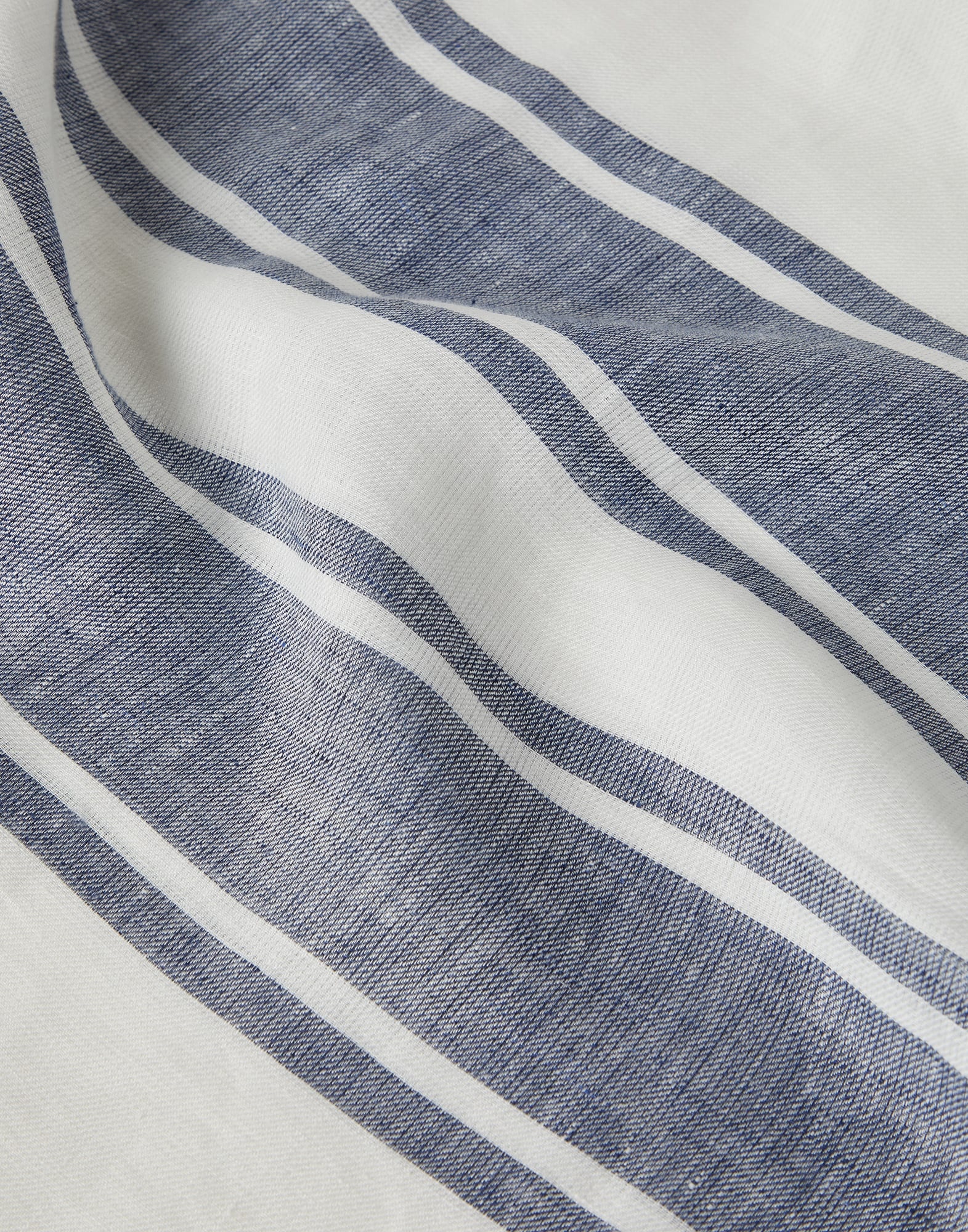 Linen batavia scarf with stripes - 3