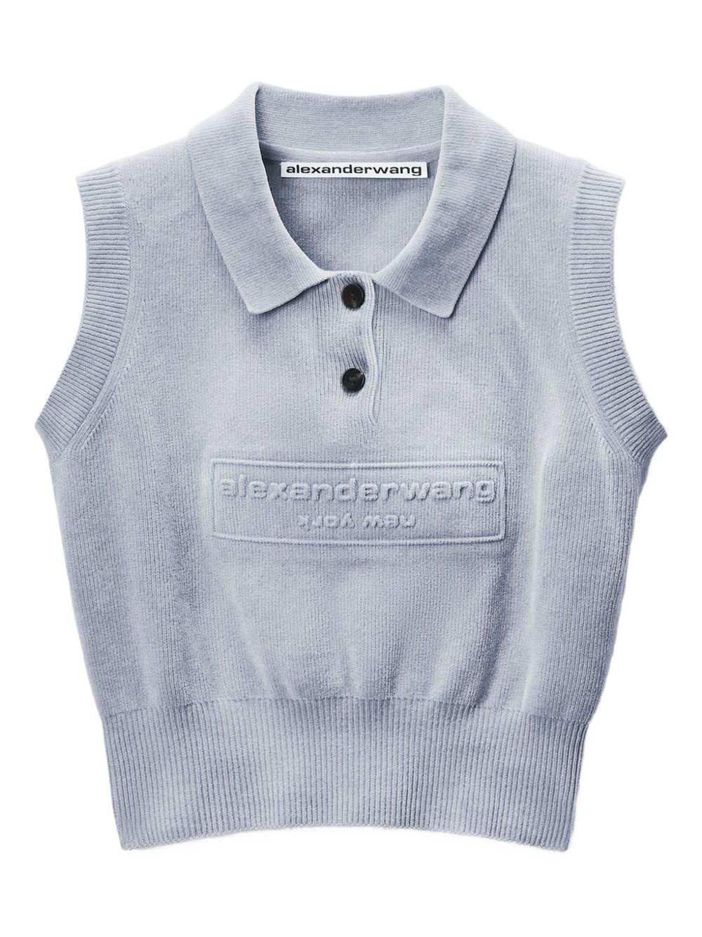 logo-embossed polo top - 1