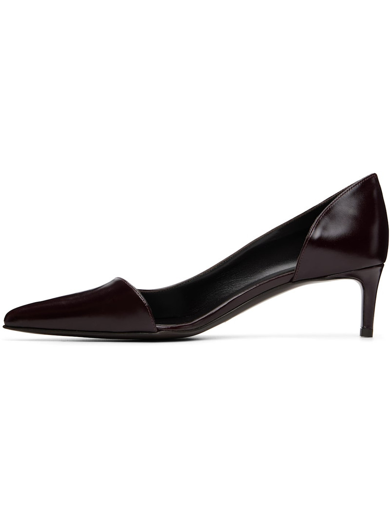 KHAITE Burgundy Jet D'Orsay Low Heels outlook