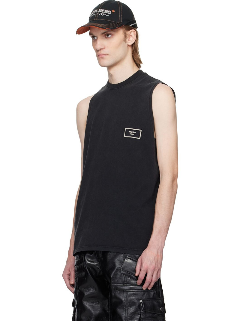 Martine Rose Black Logo Tank Top outlook