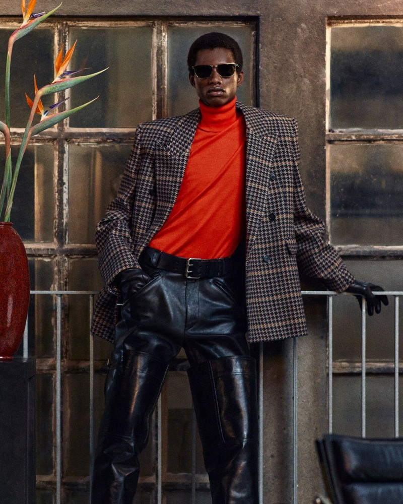 SAINT LAURENT MOTORCYCLE BELT IN LEATHER outlook