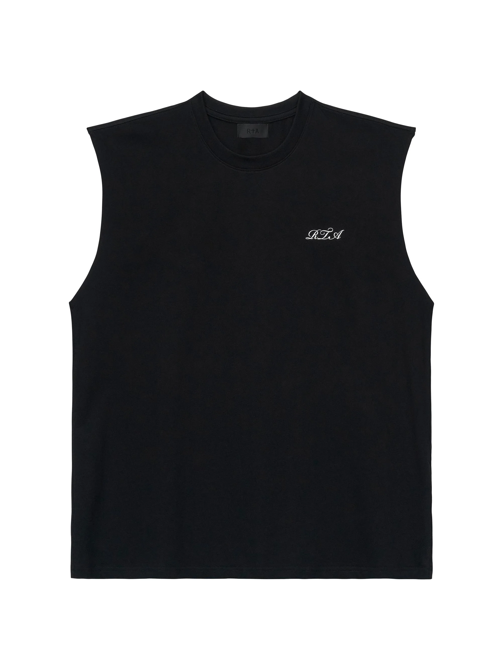 Men's Chaparral Terry Cursive Logo Muscle Tank - Black Cursive - 1
