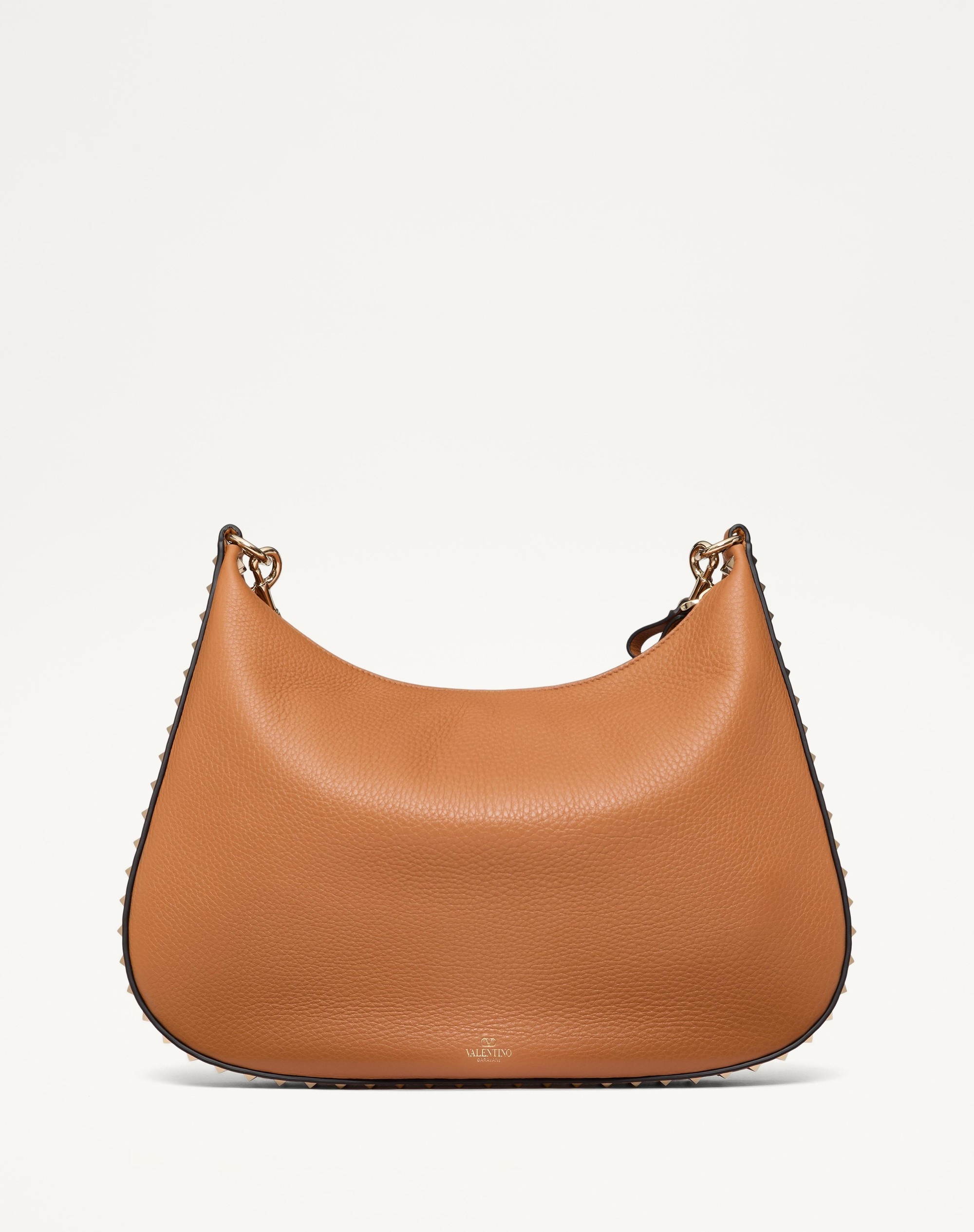 VALENTINO GARAVANI ROCKSTUD HOBO BAG IN GRAINY CALFSKIN - 3
