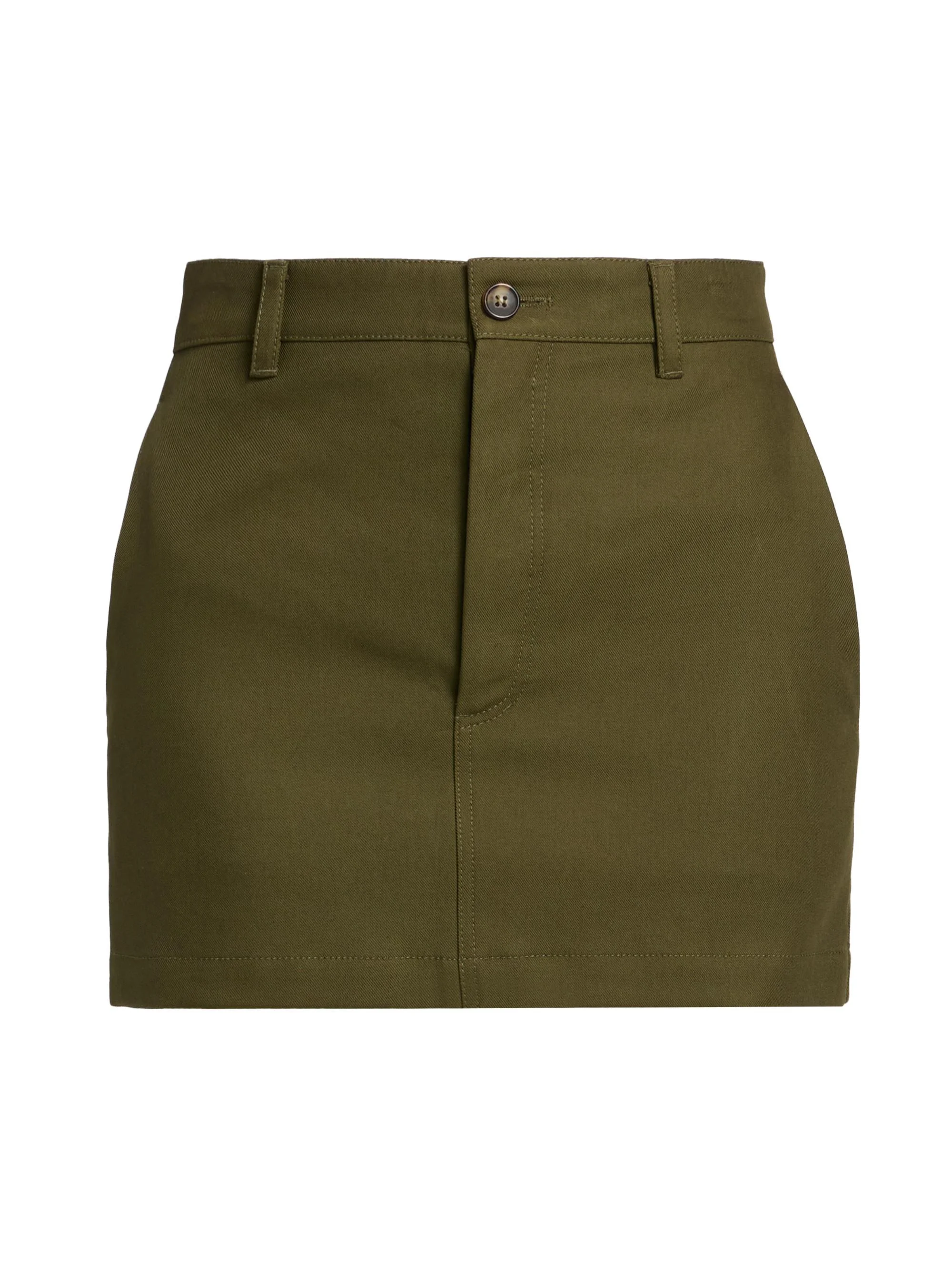 WARDROBE. NYC Women's Drill Cotton Twill Miniskirt - Military - 1