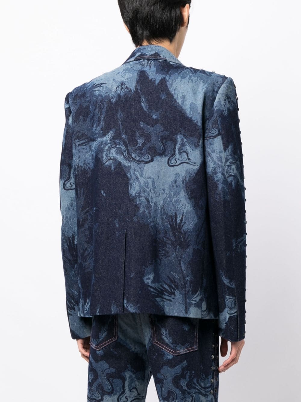 laser-cut single-breasted blazer - 4