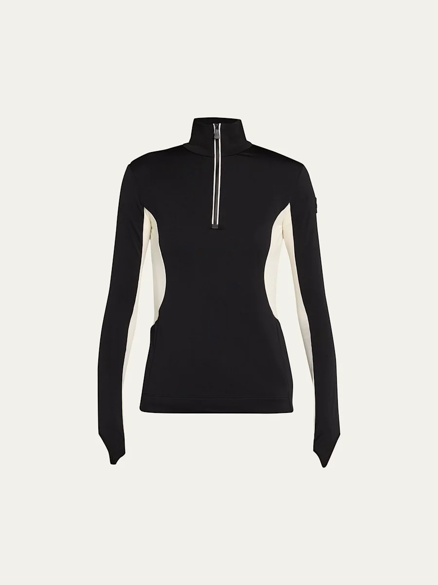 Colorblock Quarter-Zip Sweatshirt - 1