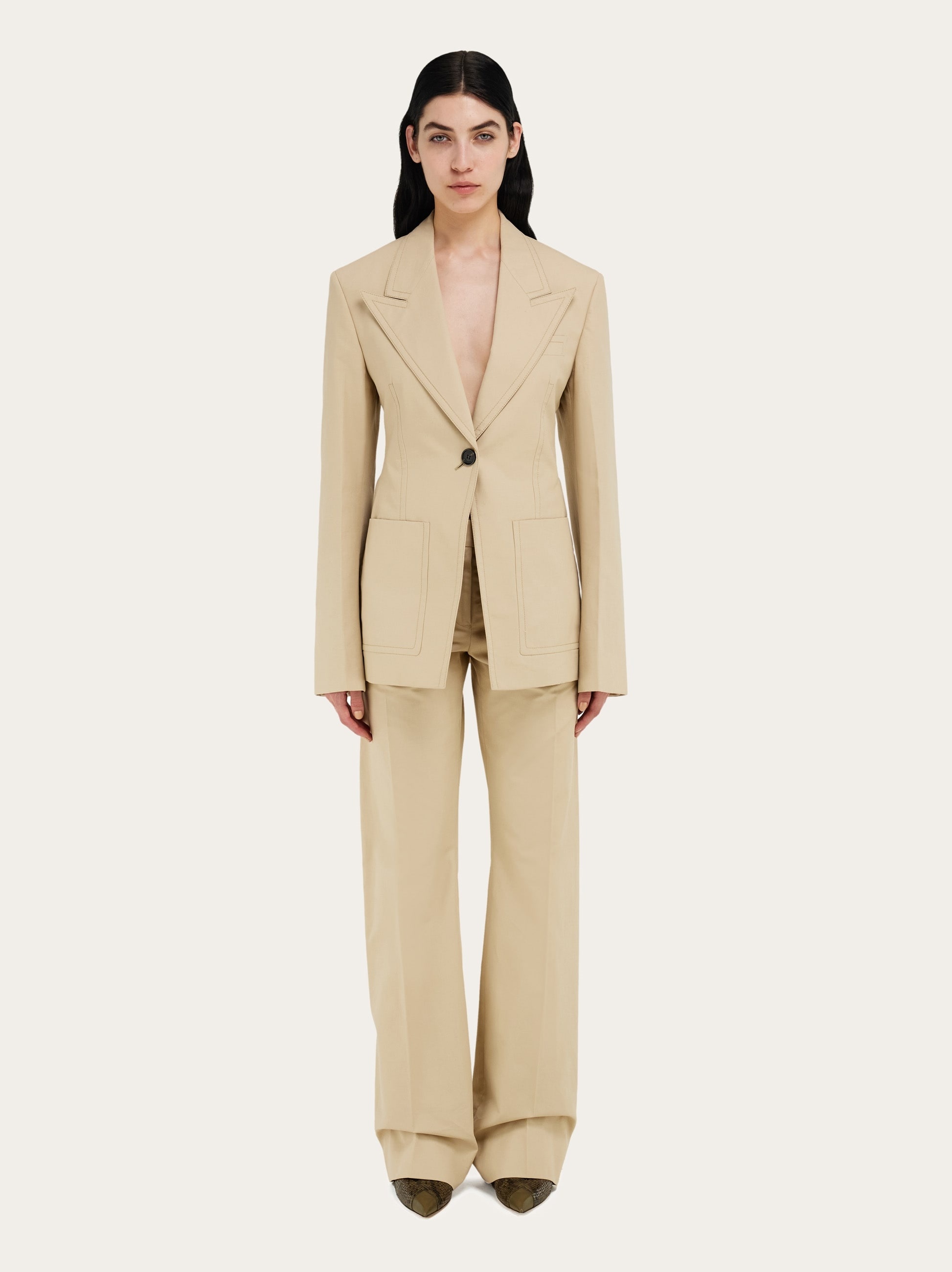 Blazer with martingale belt - 8