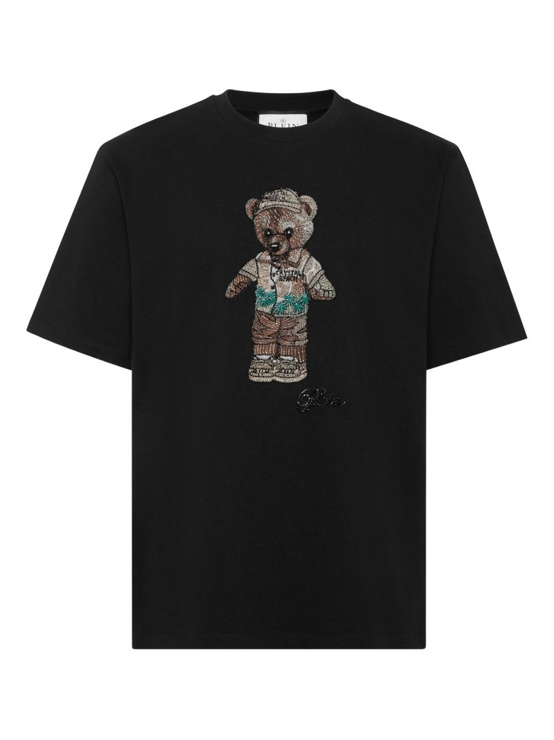 Teddy Bear crystal-embellished T-shirt 1