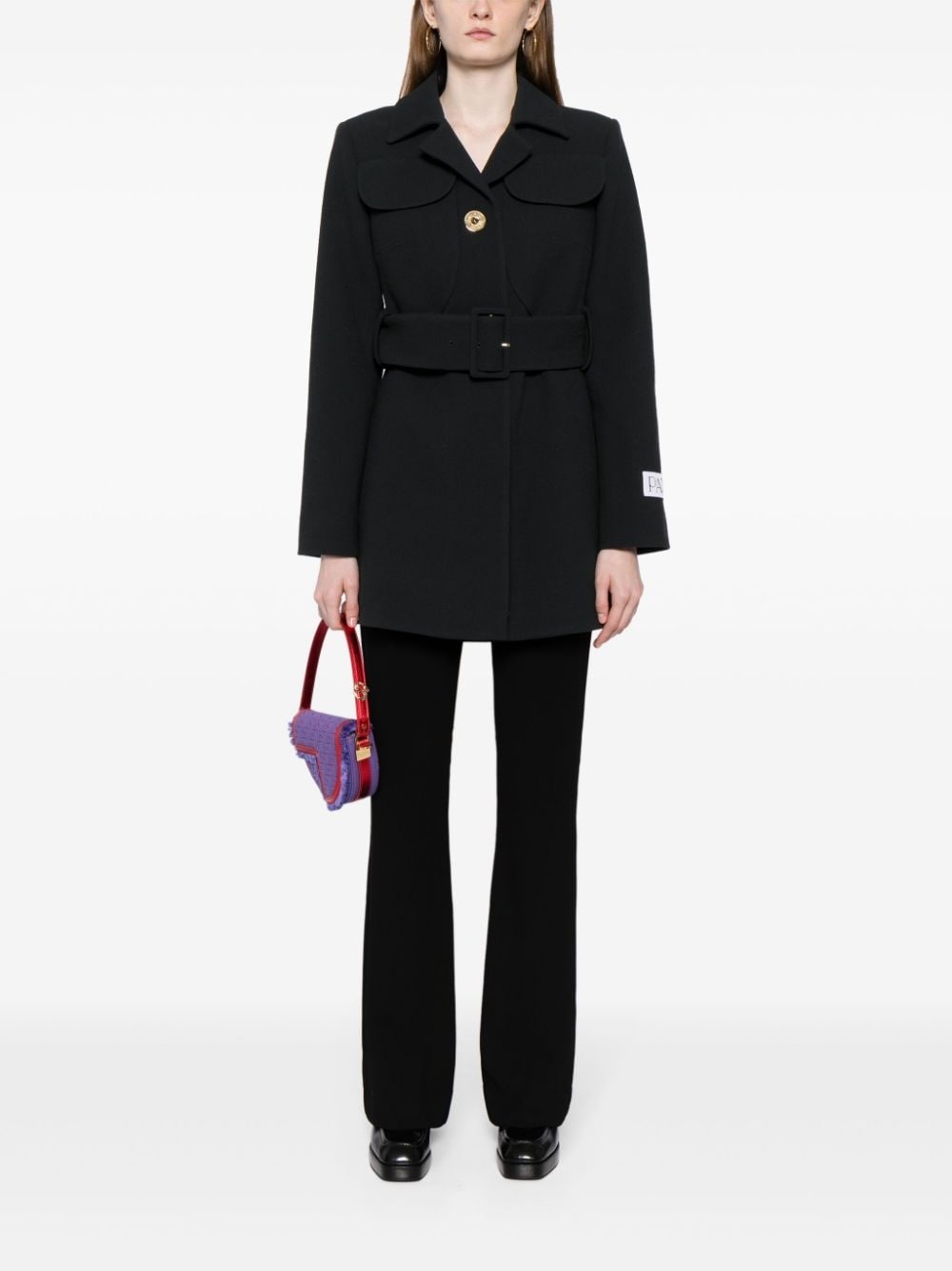 belted virgin-wool coat - 2